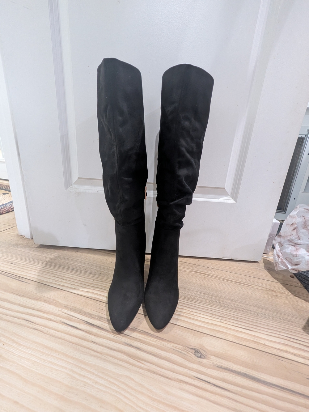 Jessica Simpson NWT Black Slouch Knee High Heeled Boots Size 8.5 - Picture 3 of 11